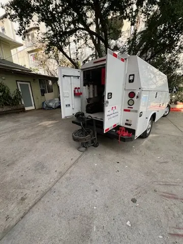 Magnet Plumbing service vehicle on-site for Sewer Line Repair in Madeira Beach
